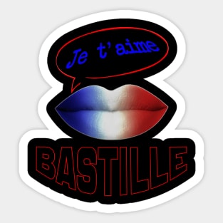 FRANCE JE TAIME BASTILLE Sticker